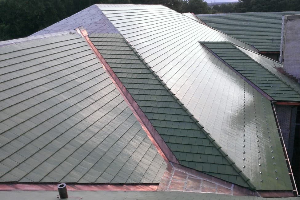High-end residential roof and exterior — concrete, clay, and synthetic premium profiles per manufacturer specifications