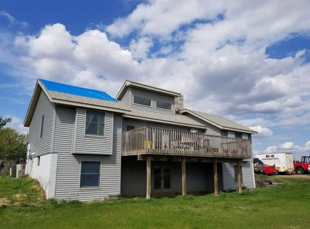 Before — Storm damage → full roof replacement in Twin Cities, MN